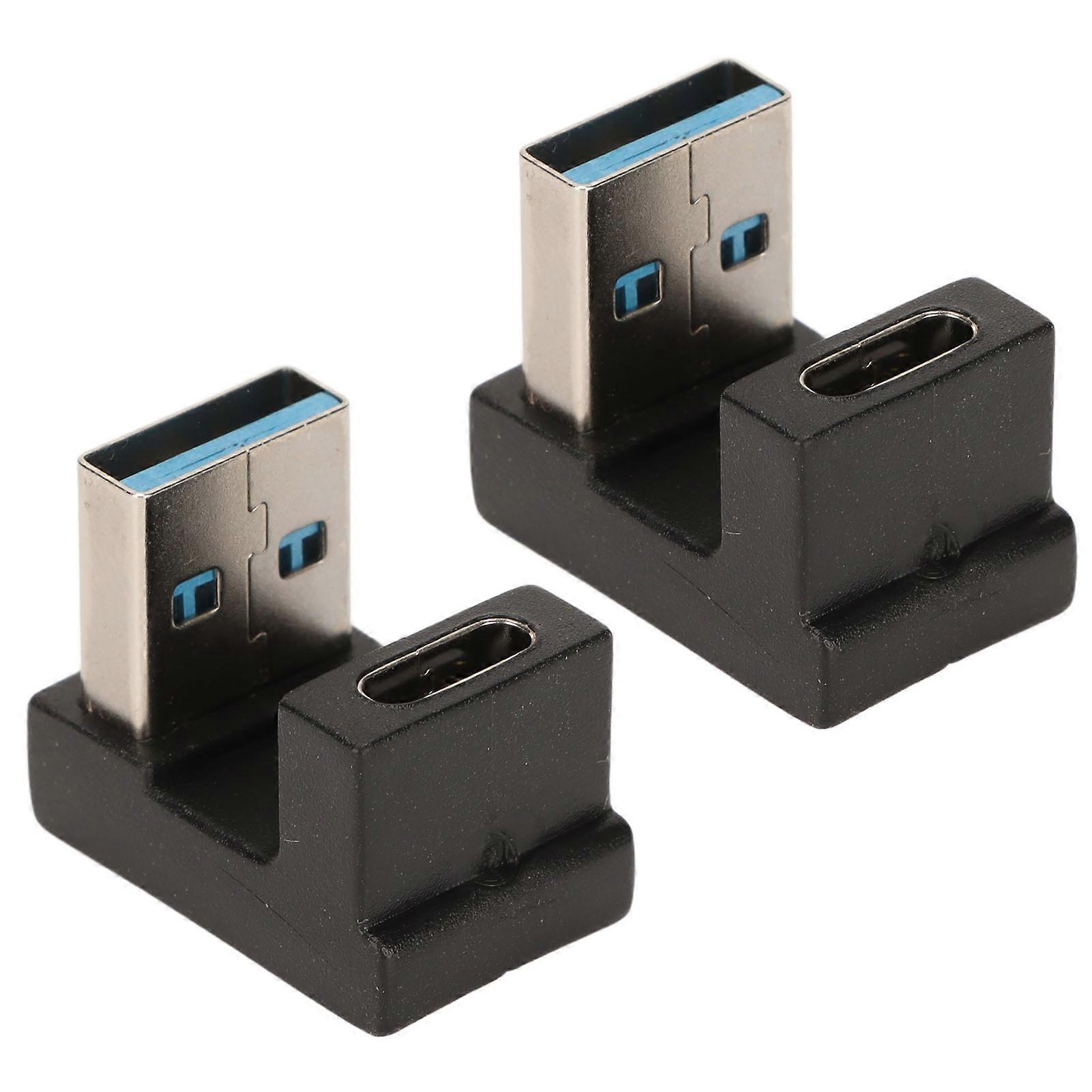 USB-C U Shape Adapter: 2-Pack with 5Gbps OTG Support for Laptops Tablets