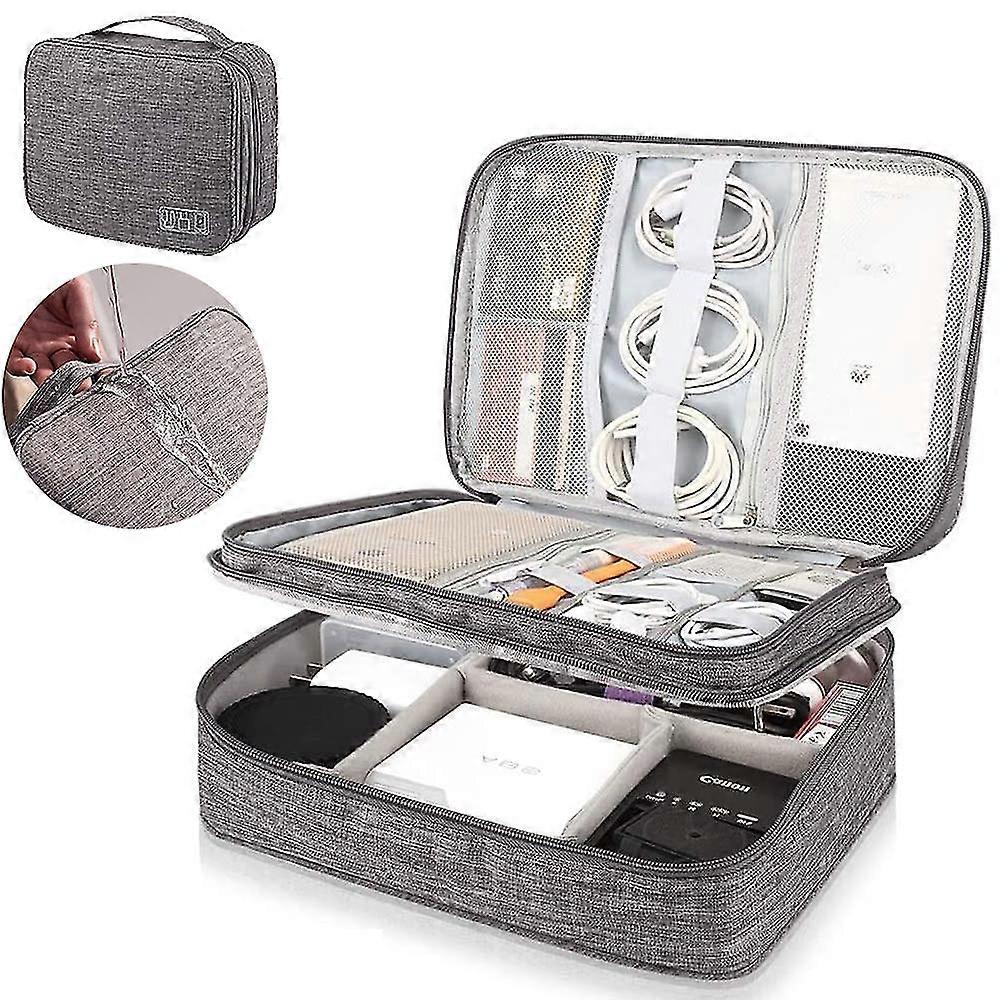 Travel Cable Organizer Bag, Three-layer Electronics Accessories Bag