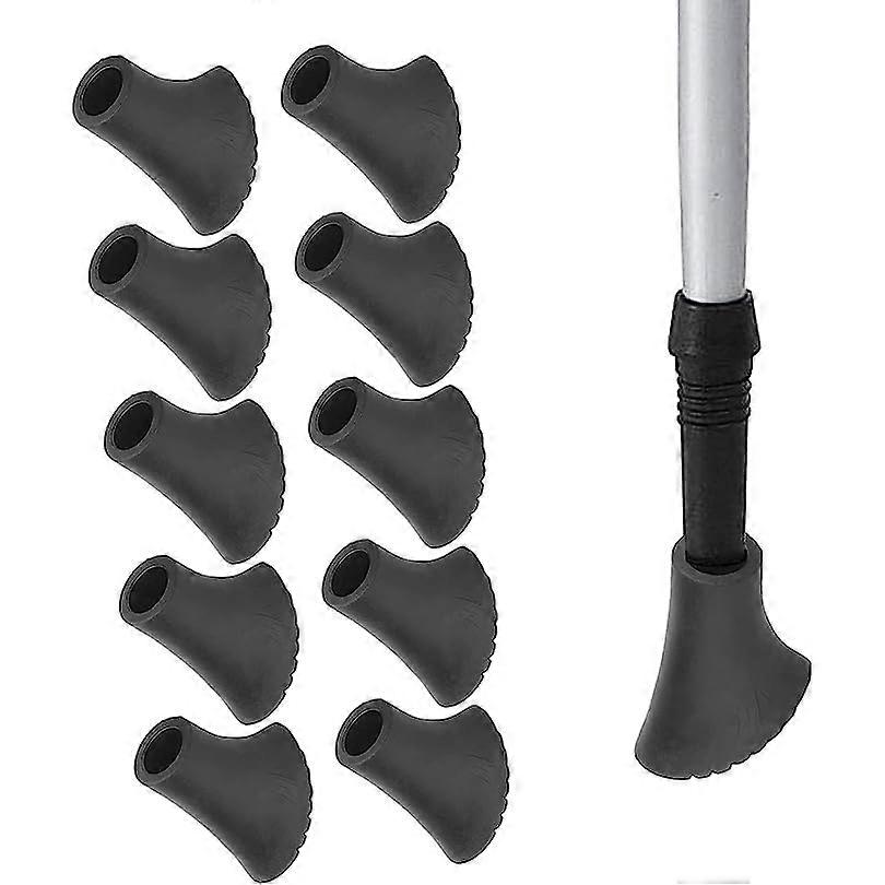 Anti Slip Walking Cane Tips 10 Pcs Trekking Pole Tip Protectors