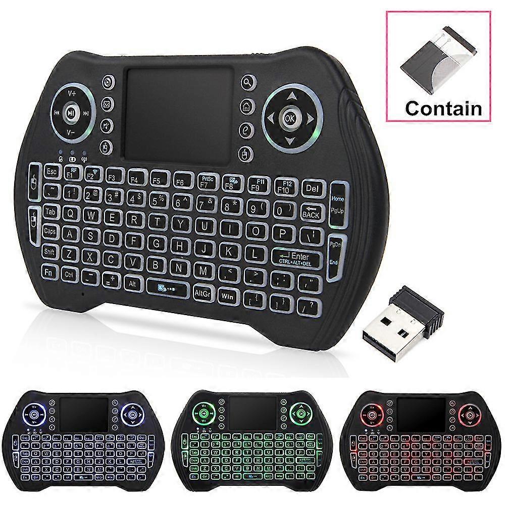 Mini Wireless Keyboard, 2.4ghz Wireless Mini Keyboard Controller, Compatible With Android Tv Box-backlight Lithium Battery