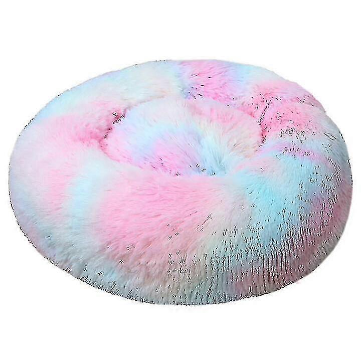 Super Soft Rainbow Round Dog Bed 60cm
