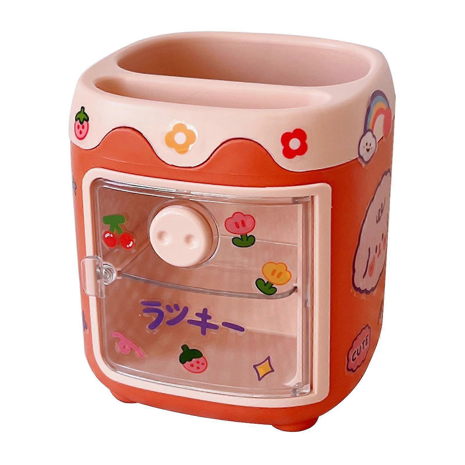 Compact Storage Organizer Pen Holder for Bathroom Office Dorm Desk Countertop