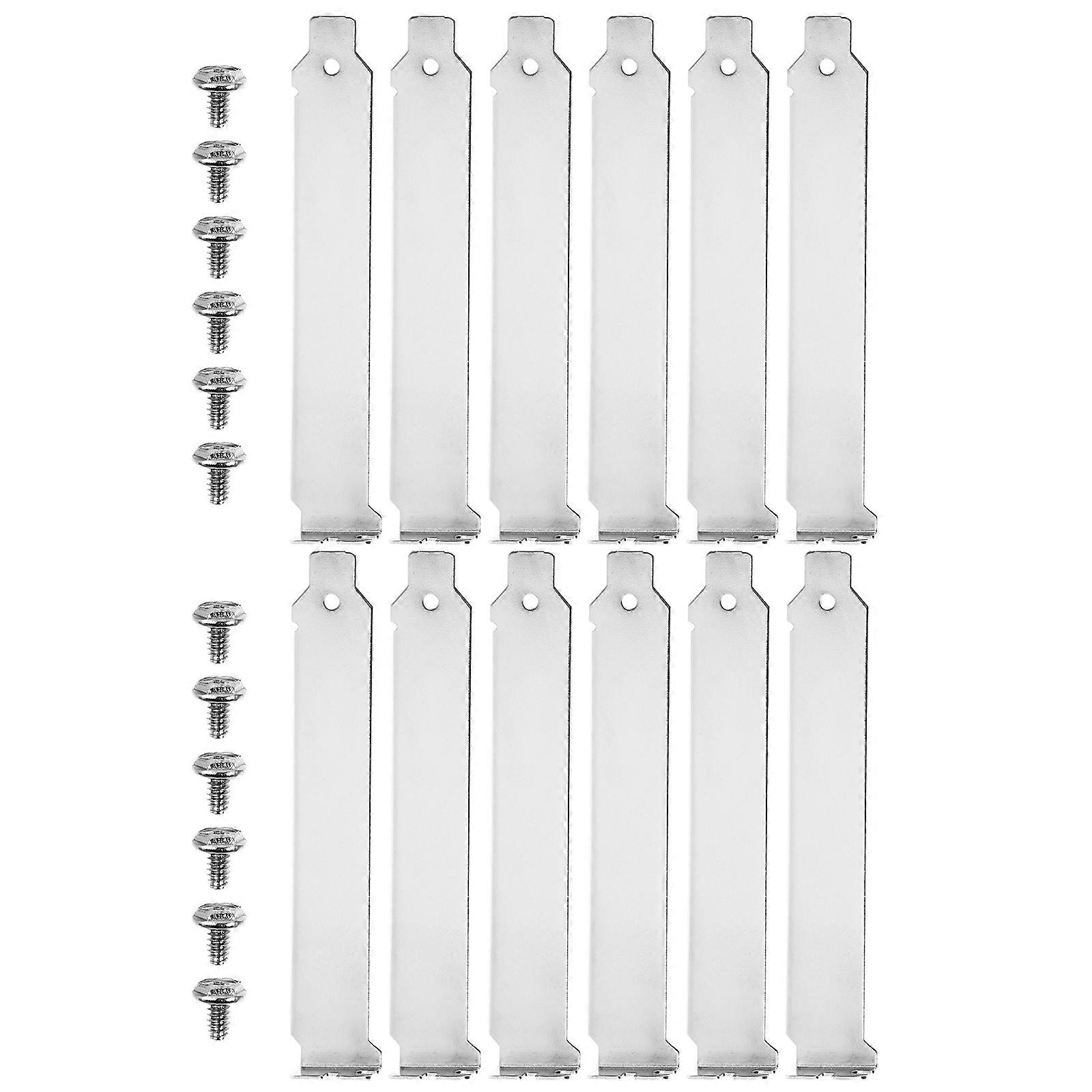 Lot de 12 caches d'emplacement PCI, support vierge en L, plaque d'extension PCI vierge