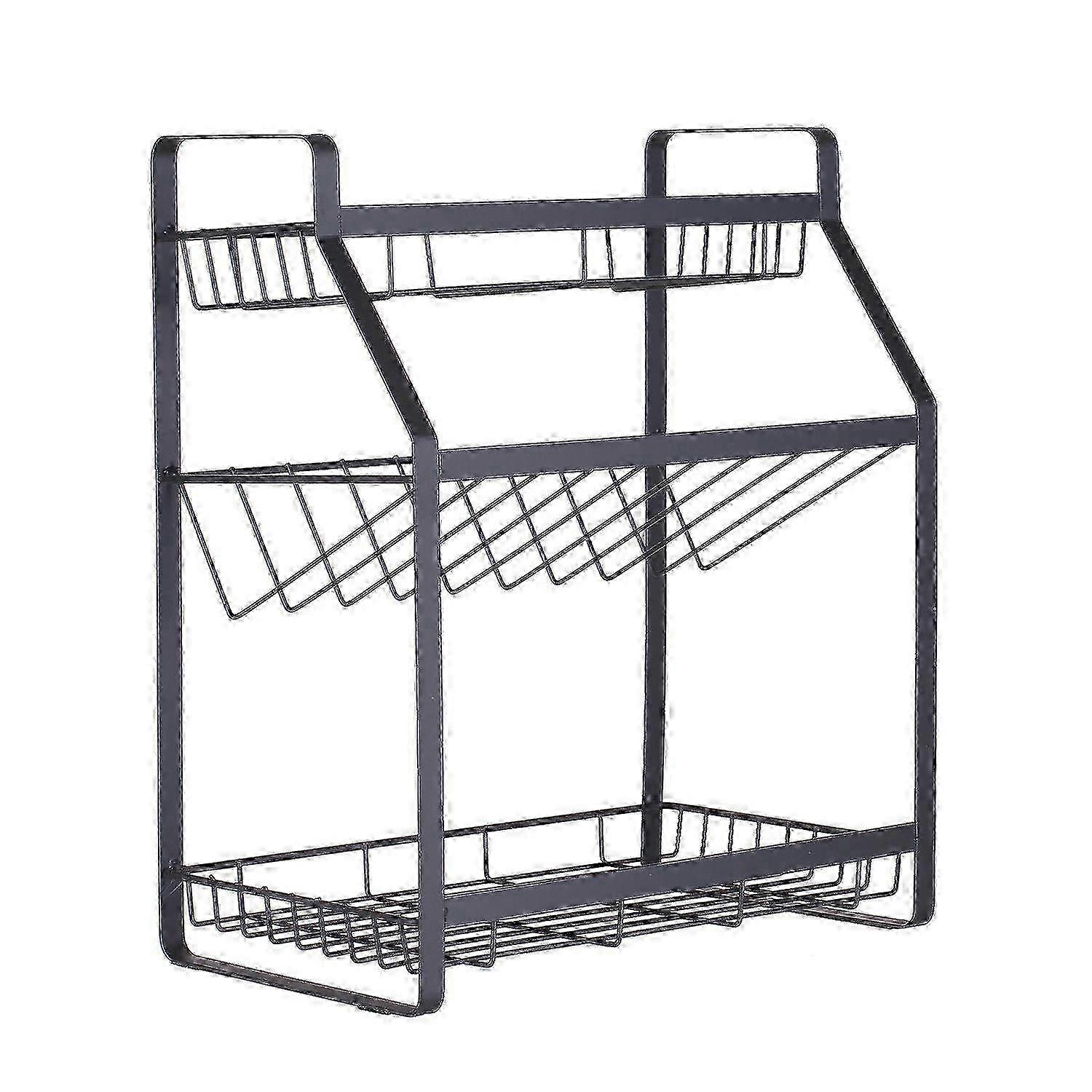 3 Tier Spice Rack Organizer Kitchen Countertop Storage Shelf Seasoning Can Jars Bottle