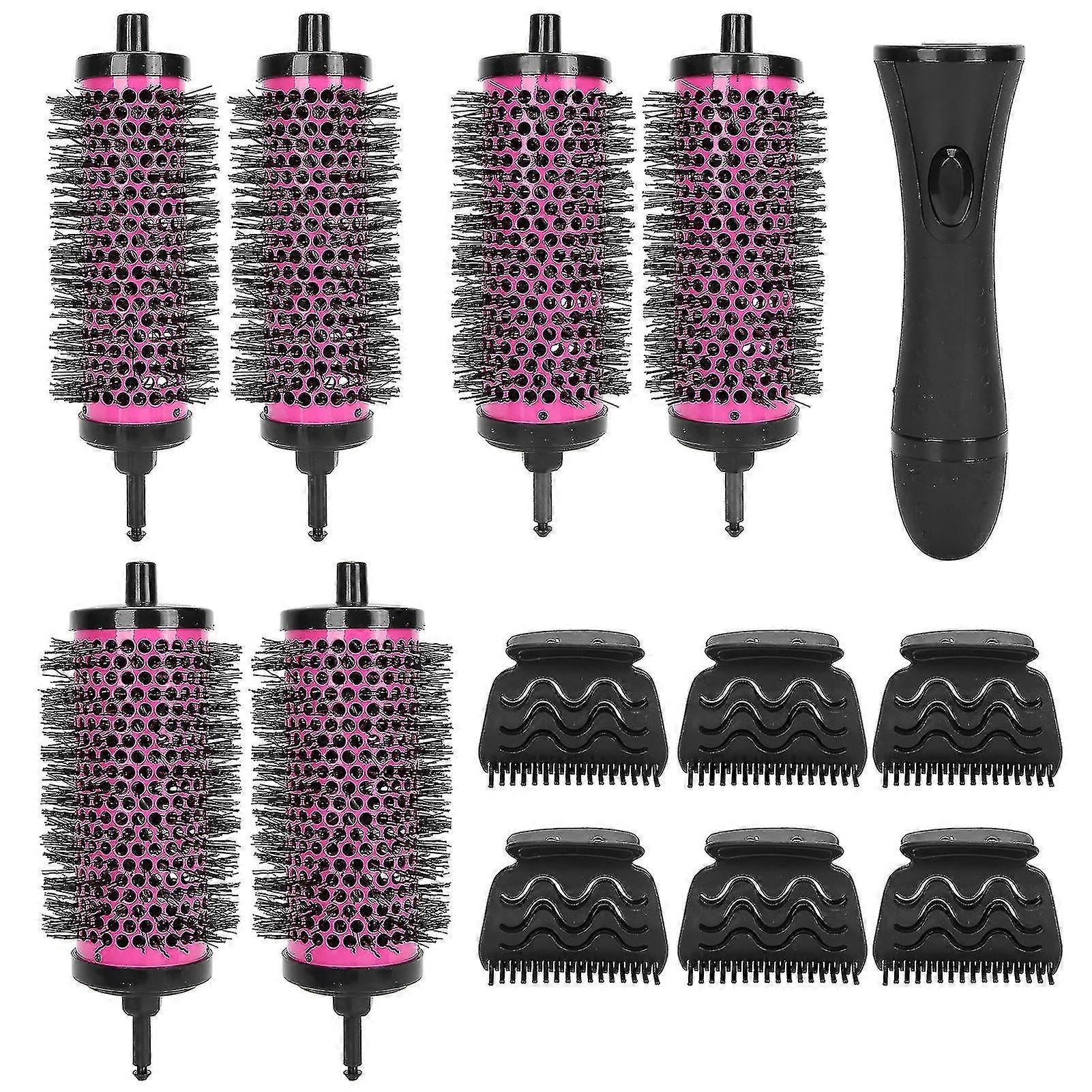 Detachable Comb Barrels With Handle Clips High Temperature Resistant Comb Brush Set