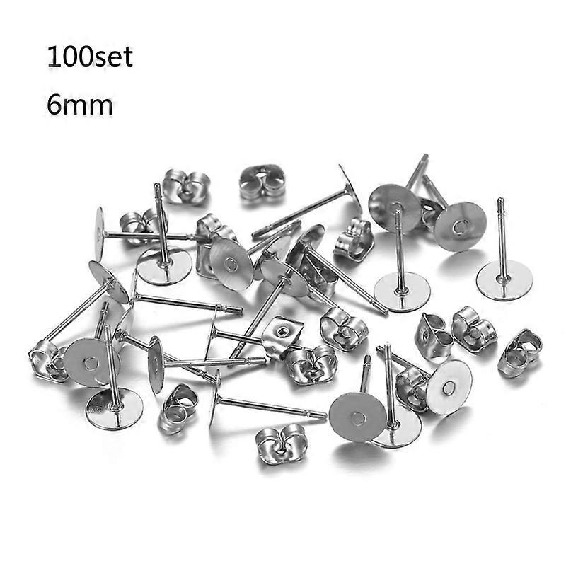 Stainless Steel Flat Pads Earring Backs Replacements for Studs Locking Set