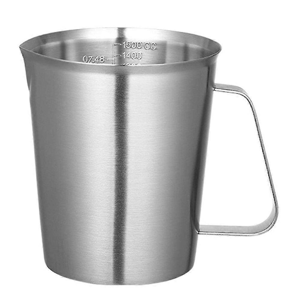 Stainless Steel Measuring Cup with Marking with Handle,Kitchen Practical Measuring Cup Container (1