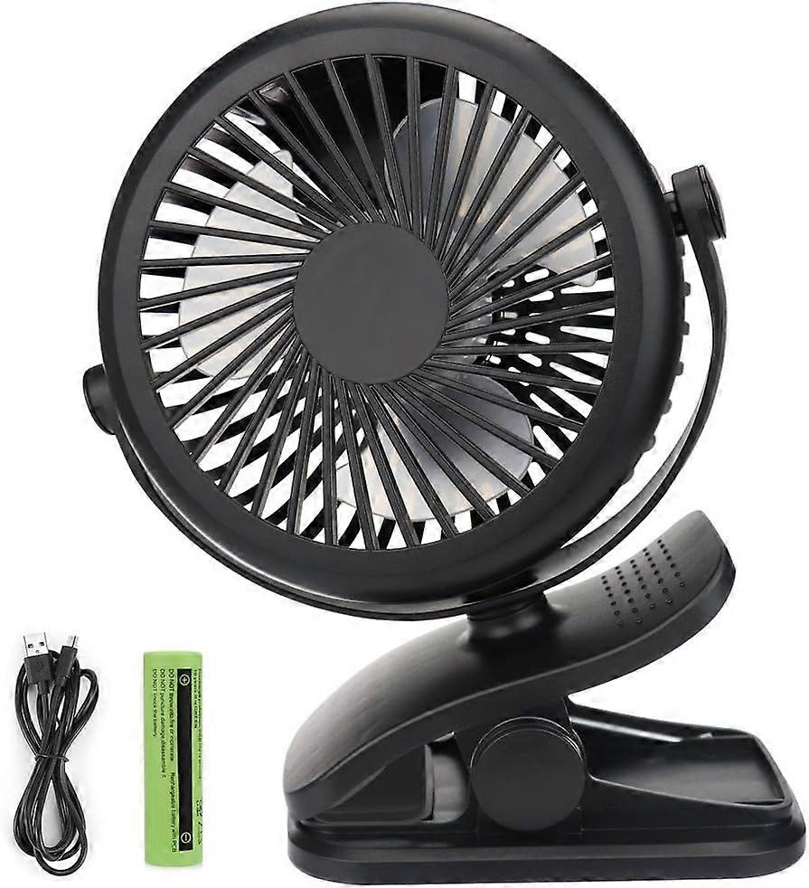 Quiet Clip Mini USB Fan Desk Fan with 3 Speed Levels 360 Rotating Adjustable Speeds for Bedroom