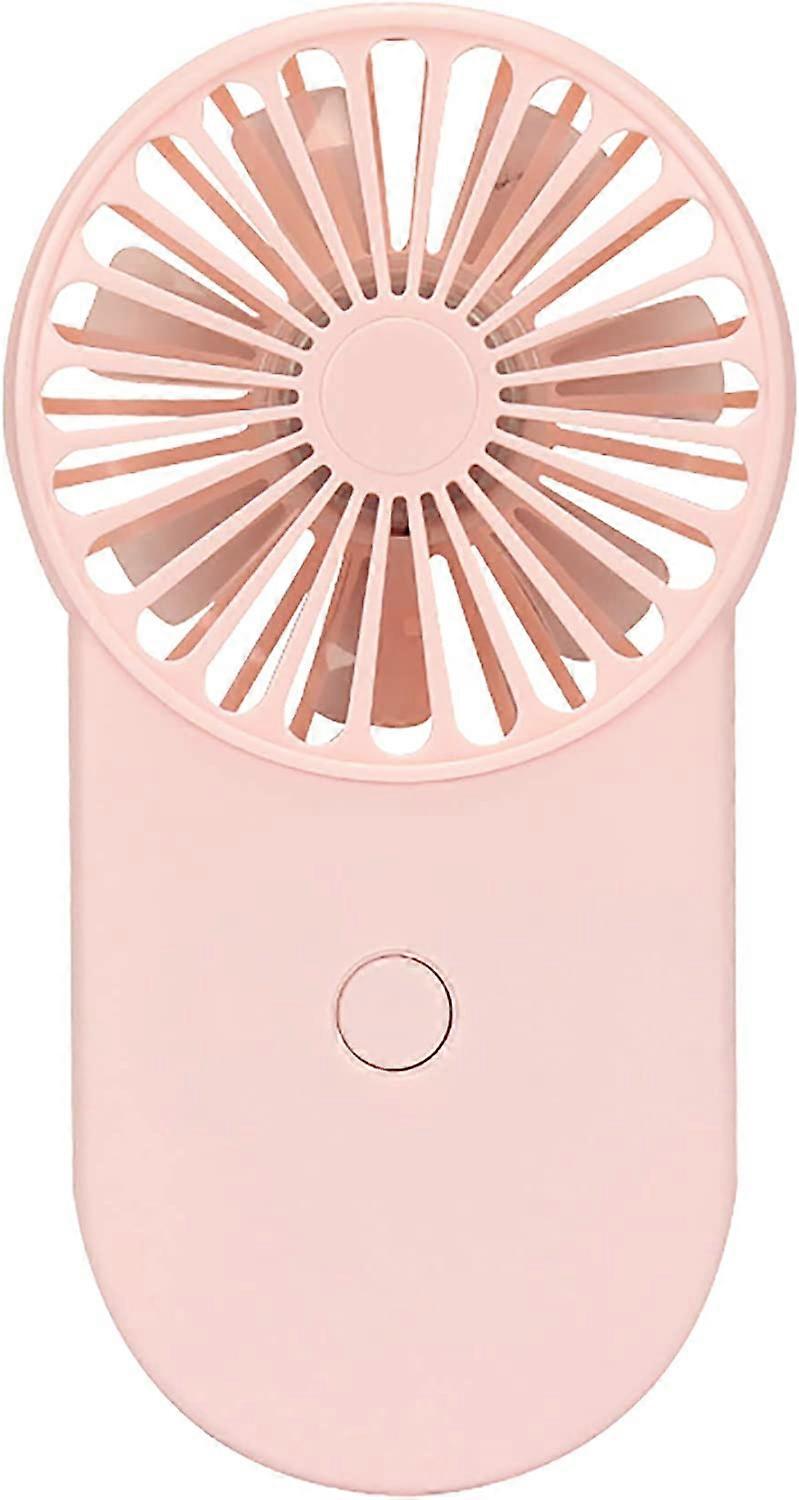 Personal Fan Pink Mini Handheld Fan,USB Recharge,Colorful LED,Small Portable Hand Fan with 3 Speed Modes for Travel, Camping, Hiking and Office