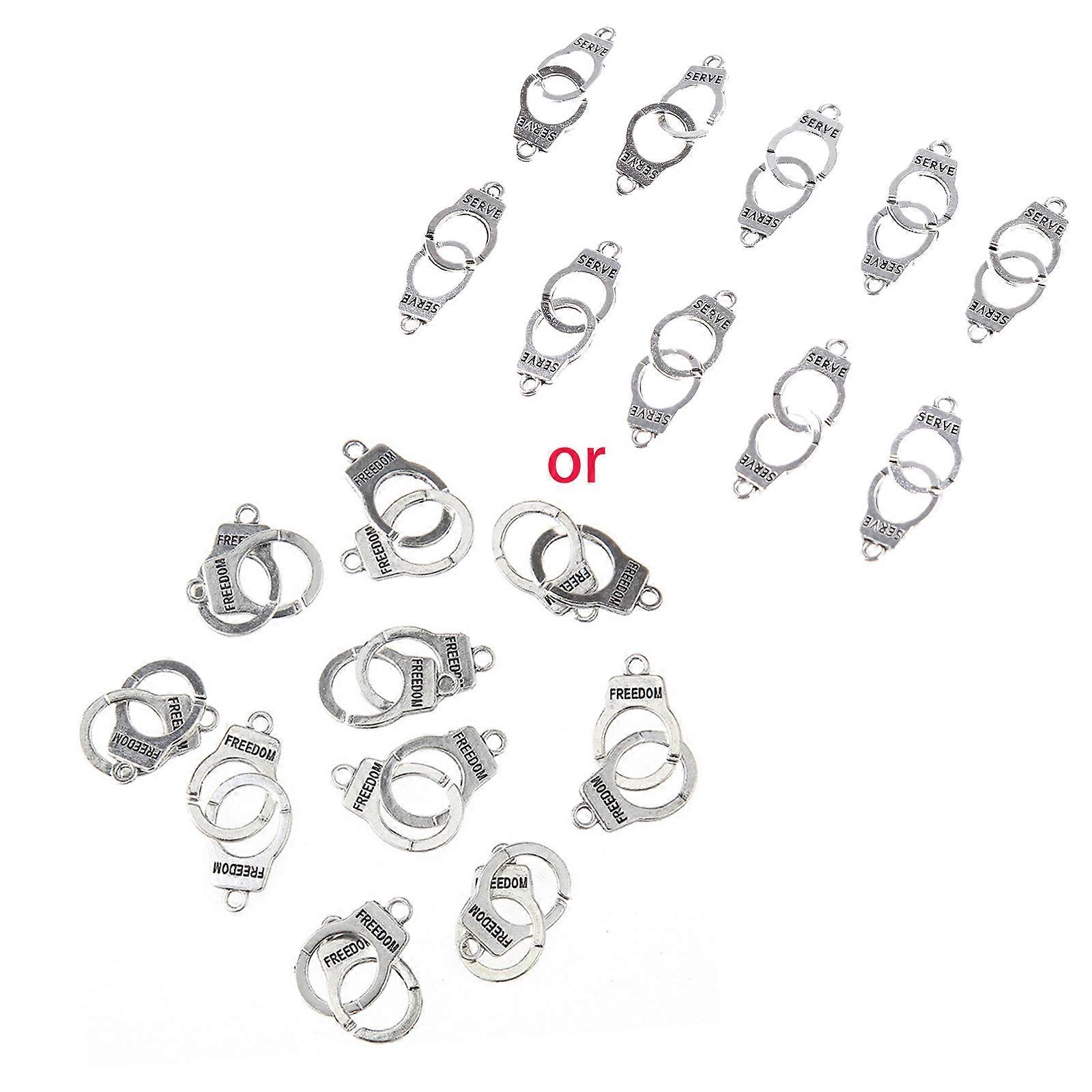 Handcuffs Freedom Charms Shape Mixed Style Tea Open Bezels Molds for Easter