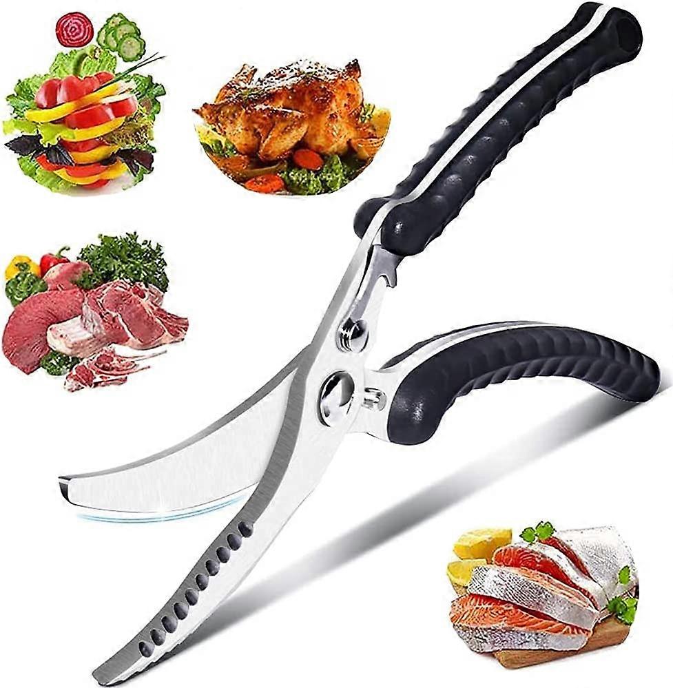 Kitchen Scissors,Poultry Scissors, Stainless Steel, Kitchen Scissors with Non-Slip Handle