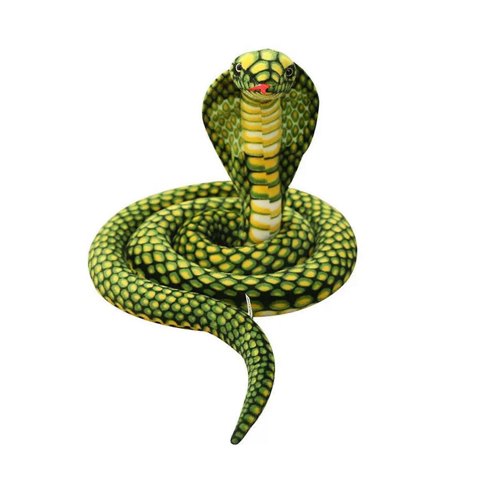 2.4M Snake utstoppede dyr Cobras Snake plysj leketøy Stor simulering Snake plysj Realistisk Snake