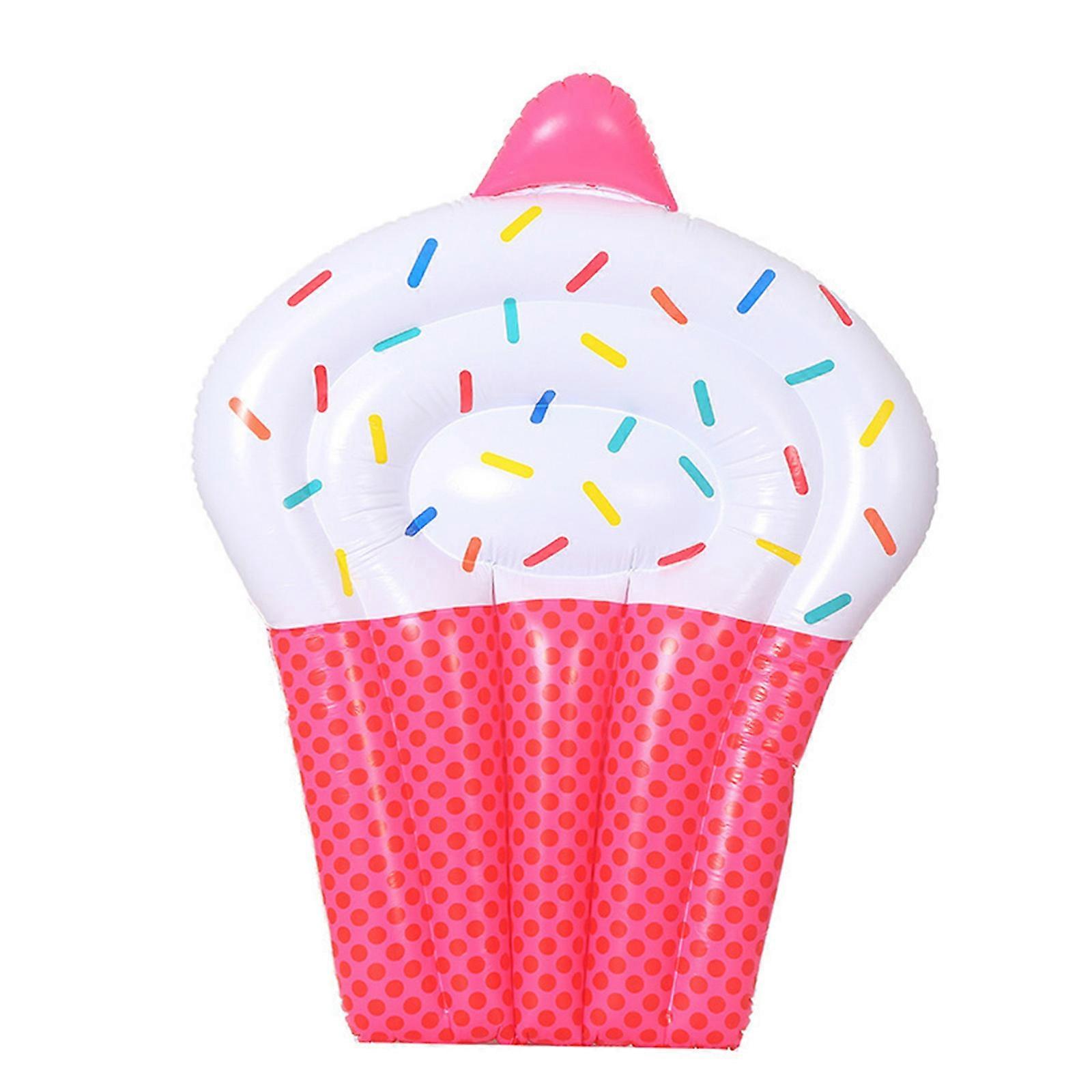 Inflatable Cake Float - Pool Accessories for Adults, Ice Cream Design, Portable and Lightweight PVC Material, Stable Floating for Summer Parties