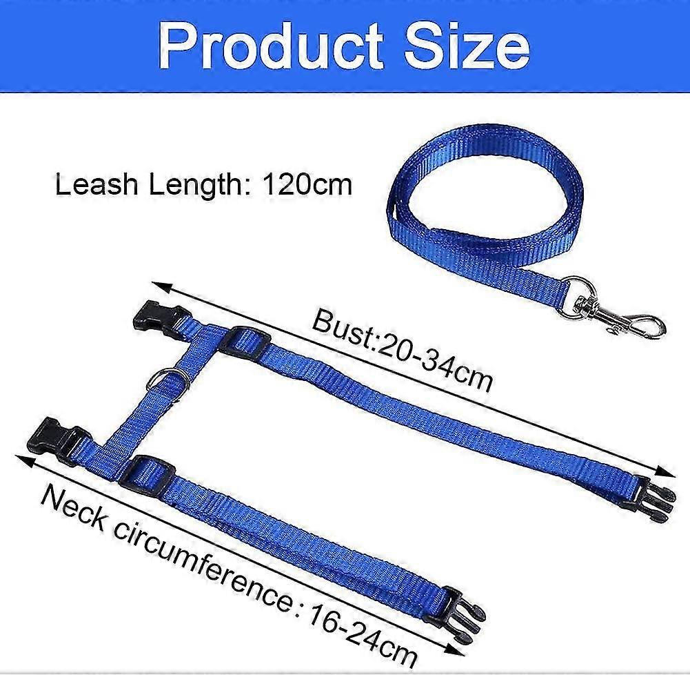 Cat Harness With Leash Adjustable Harnesses Cat Leash Kitten Collar Escape-proof