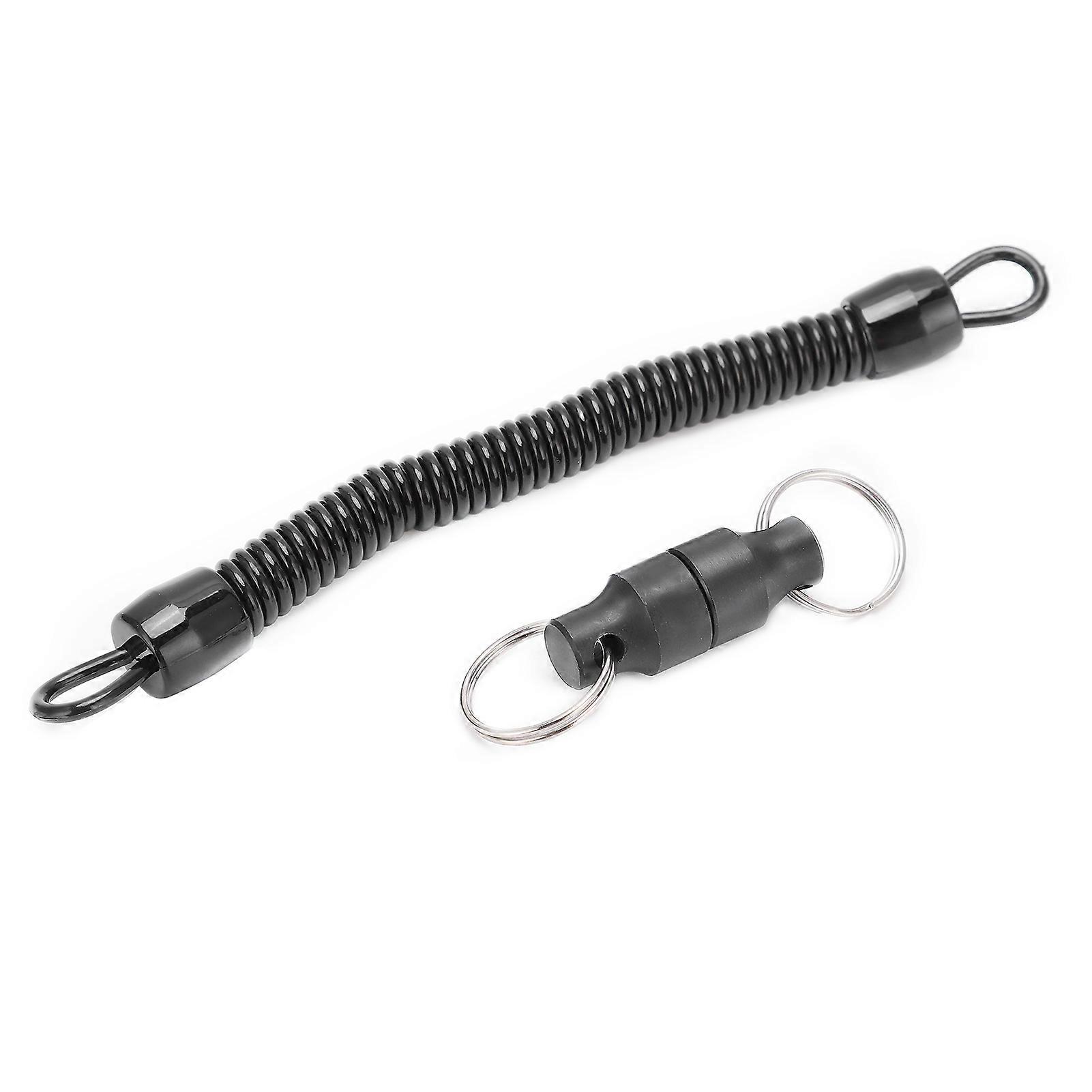 Magnet Clip Metal Fishing Net Magnetic Release Holder Retractor Hanging Buckle with Lanyard