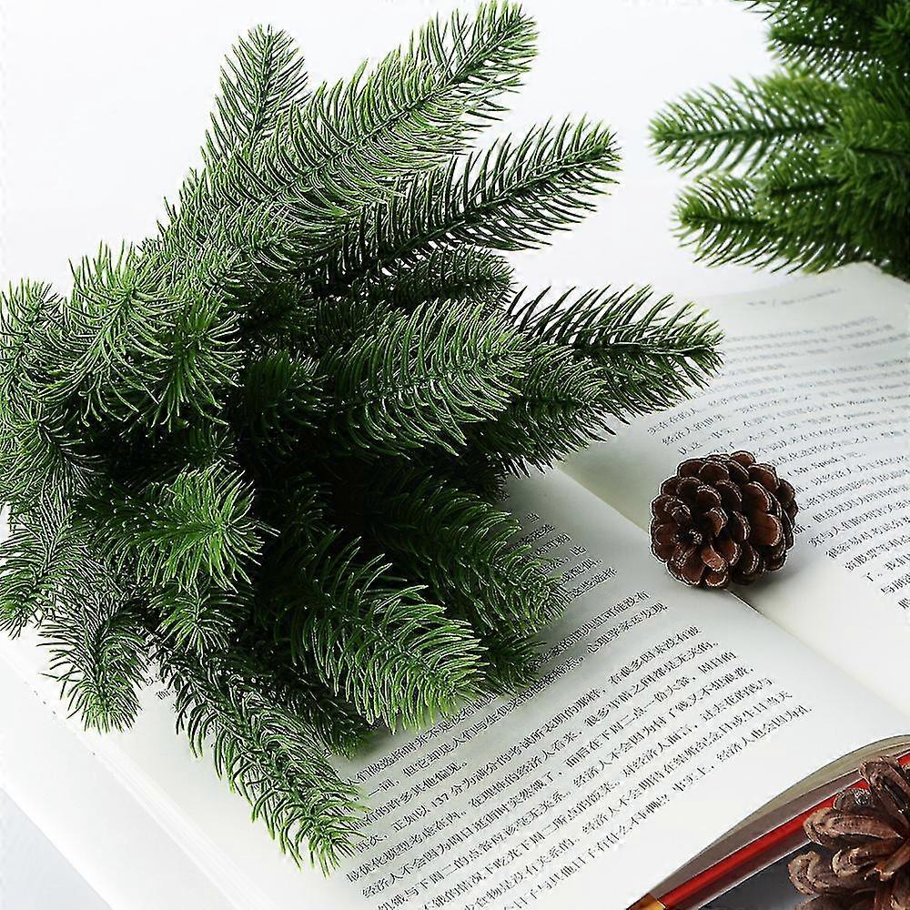 Diy Craft Wreath Artificial Pine Tree Branches Plastic Pine Leaves