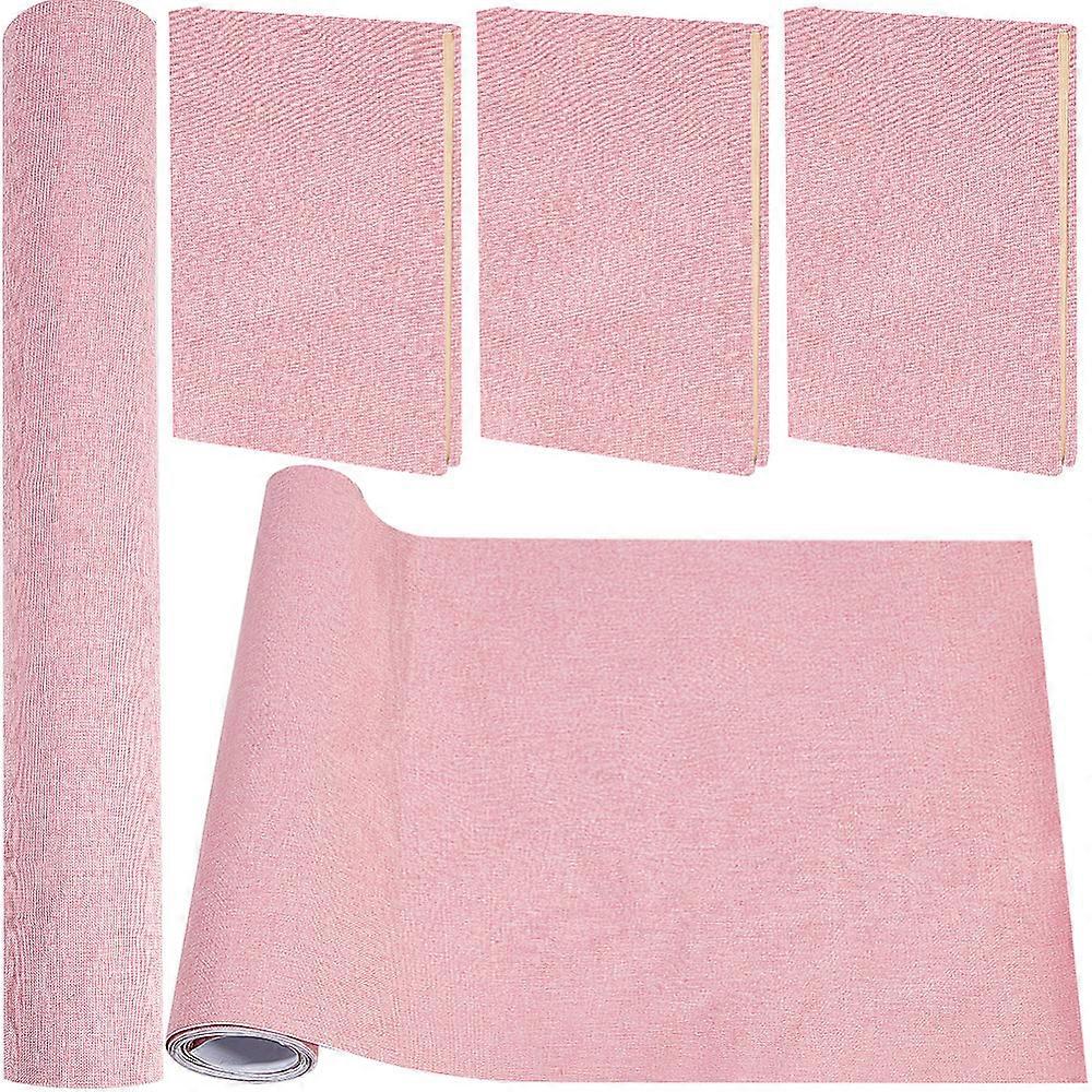 Self-adhesion Linen Book Covers Pink 2000x425x0.5mm