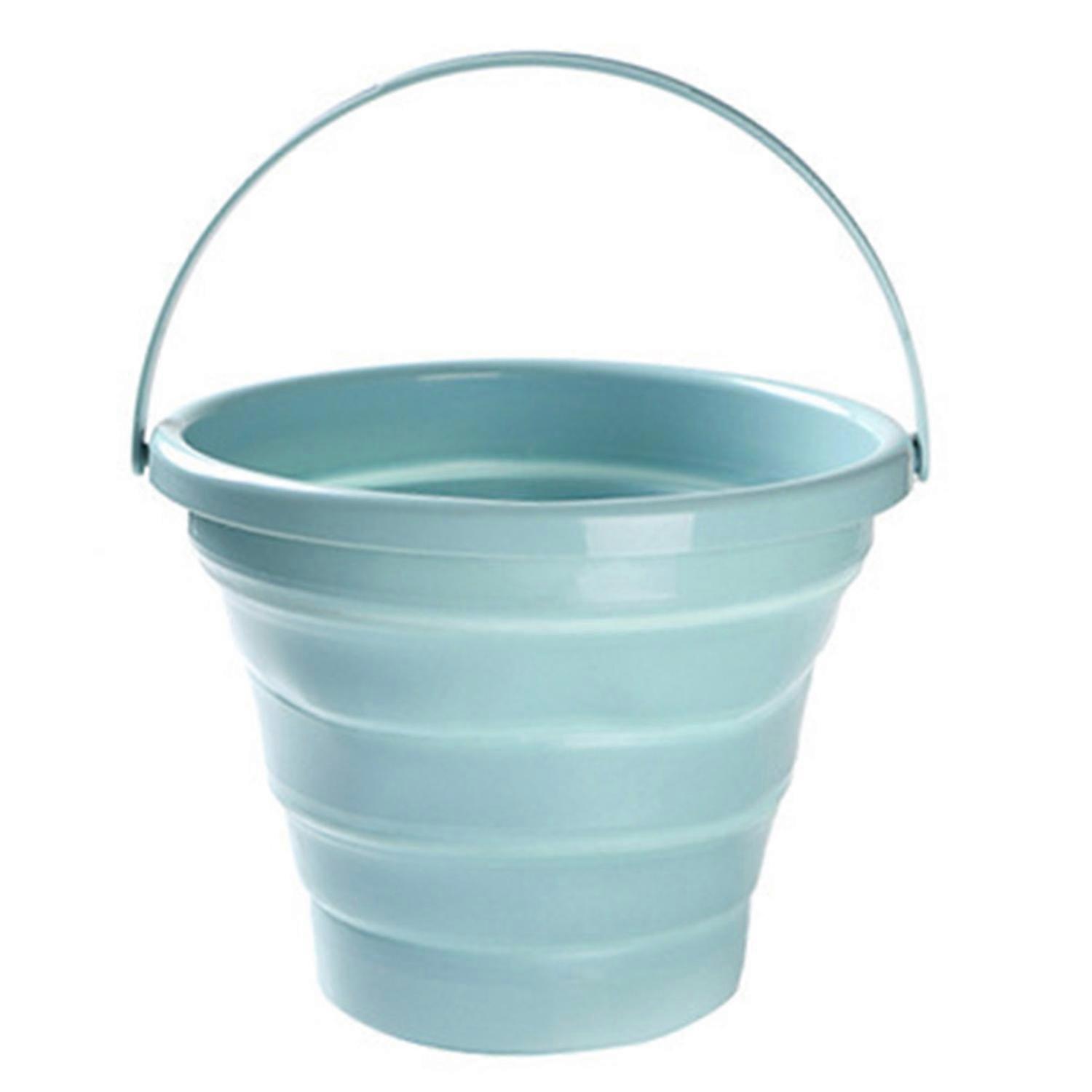 5/10L Outdoor Folding Bucket Great Load Bearing Handle Leakproof Thick Collapsible Space-saving
