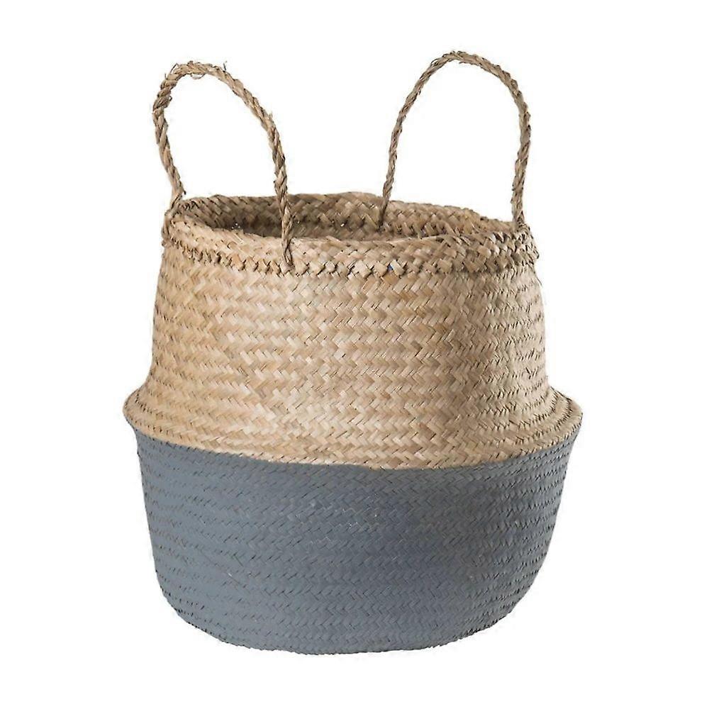 Woven folding storage basket