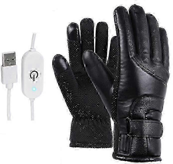 Motorcycle Electric Heated Gloves Touch Screen Winter Warm Waterproof Windproof