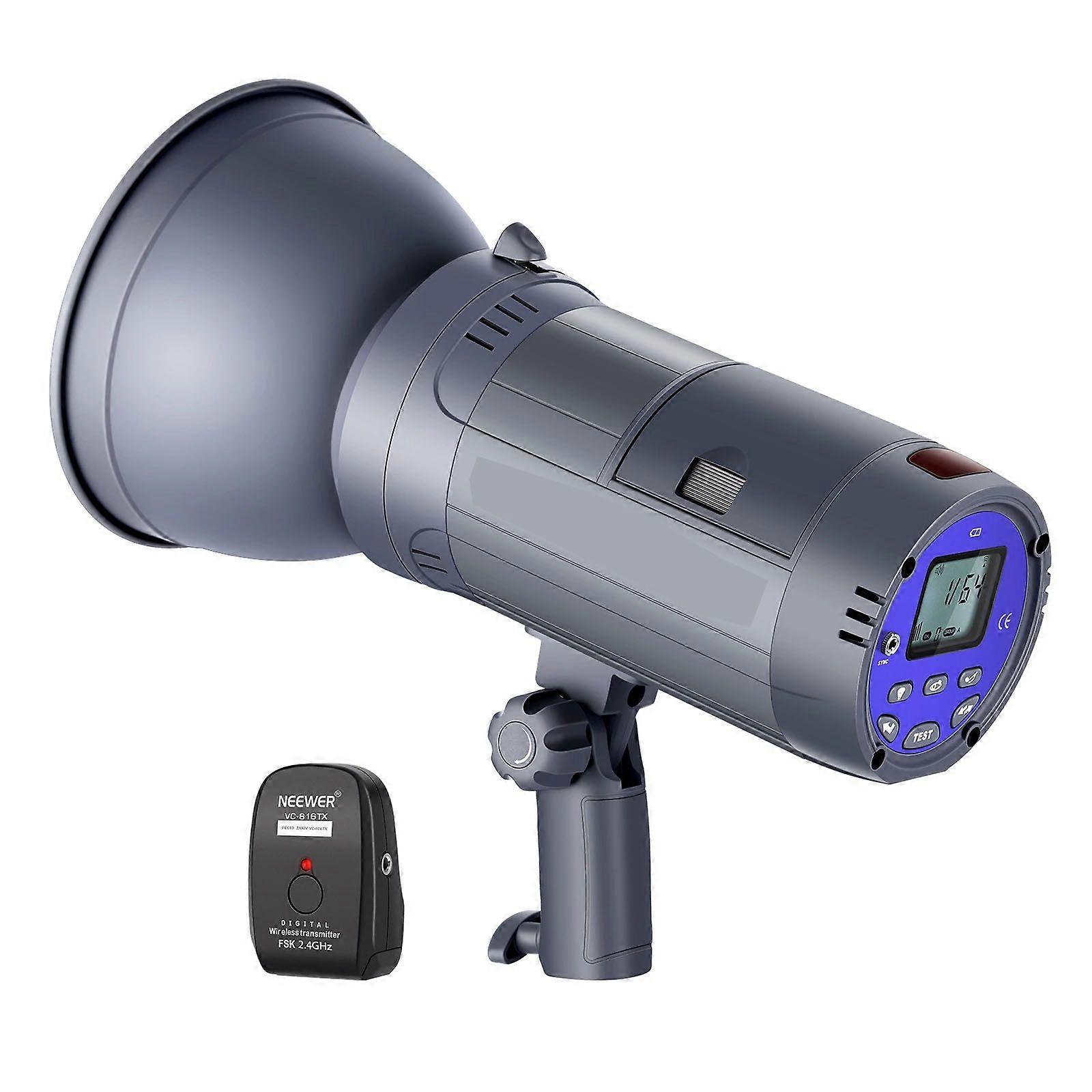 300W Outdoor Studio Flash Strobe Li-ion Battery Powered Monolight,1000 Full Power Flashes,Recycle in 0.4-2.5 Sec