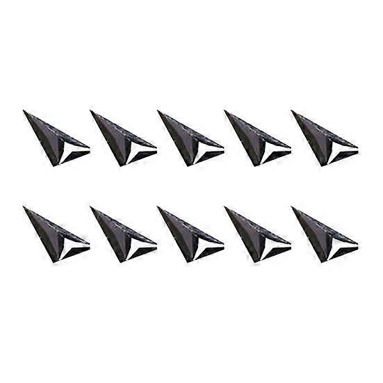 10Pcs Women Triangle Nail Art Tip Shiny Rhinestone DIY Decoration Manicure Kit