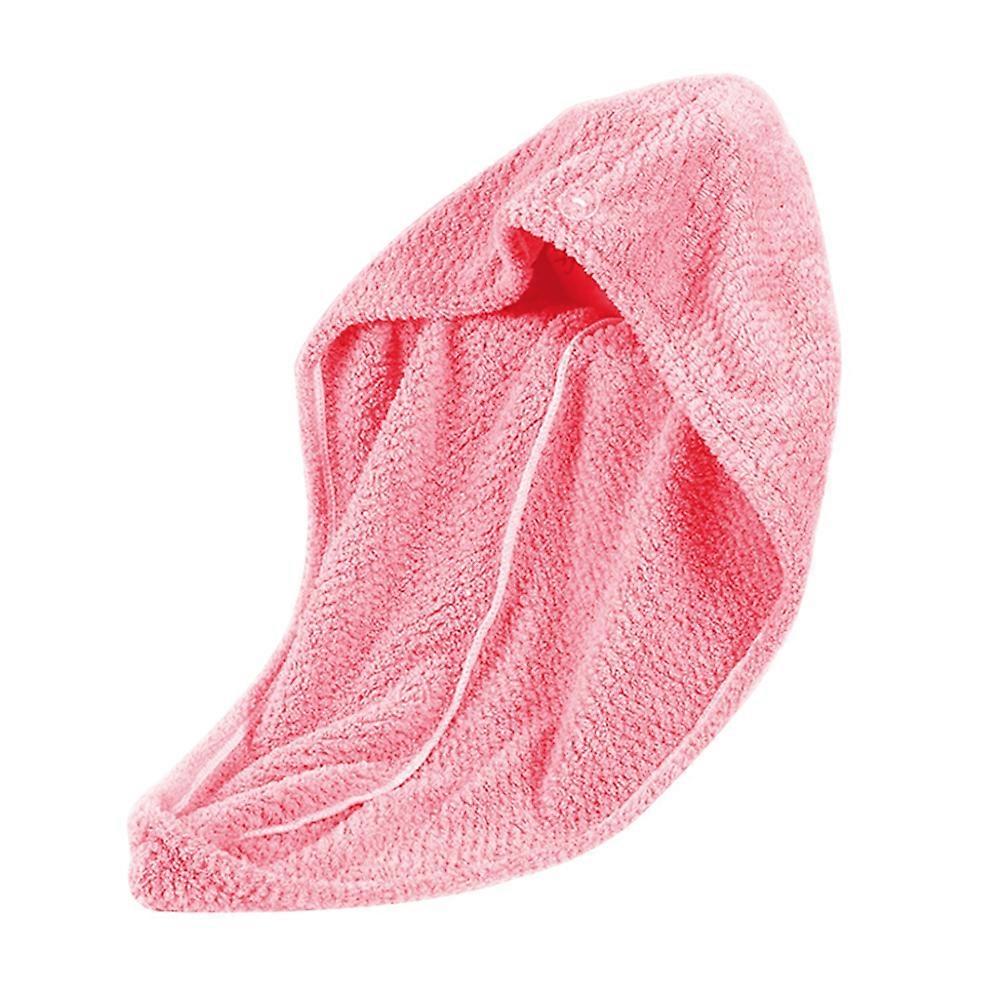 Women's shower cap, quick-drying cap, soft elastic hair bath cap (pink)