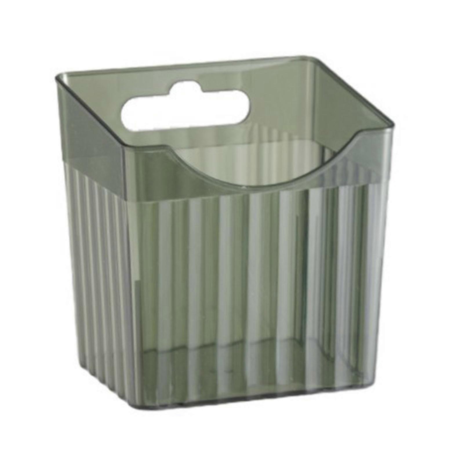 Wall Mounted Transparent Storage Bin for Kitchen Bathroom Office