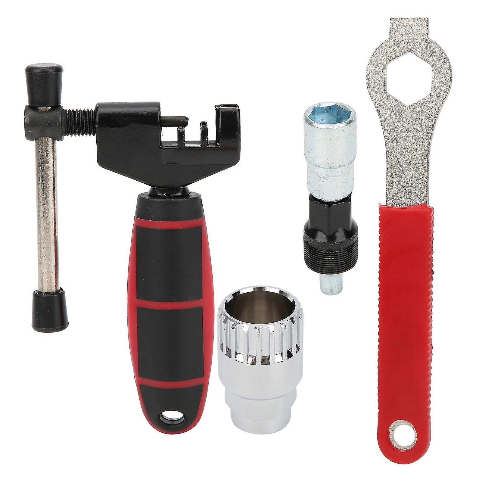4pcs Bicycle Repair Tool Kit Chain Cutter Bottom Bracket Remover Crank Extractor Puller