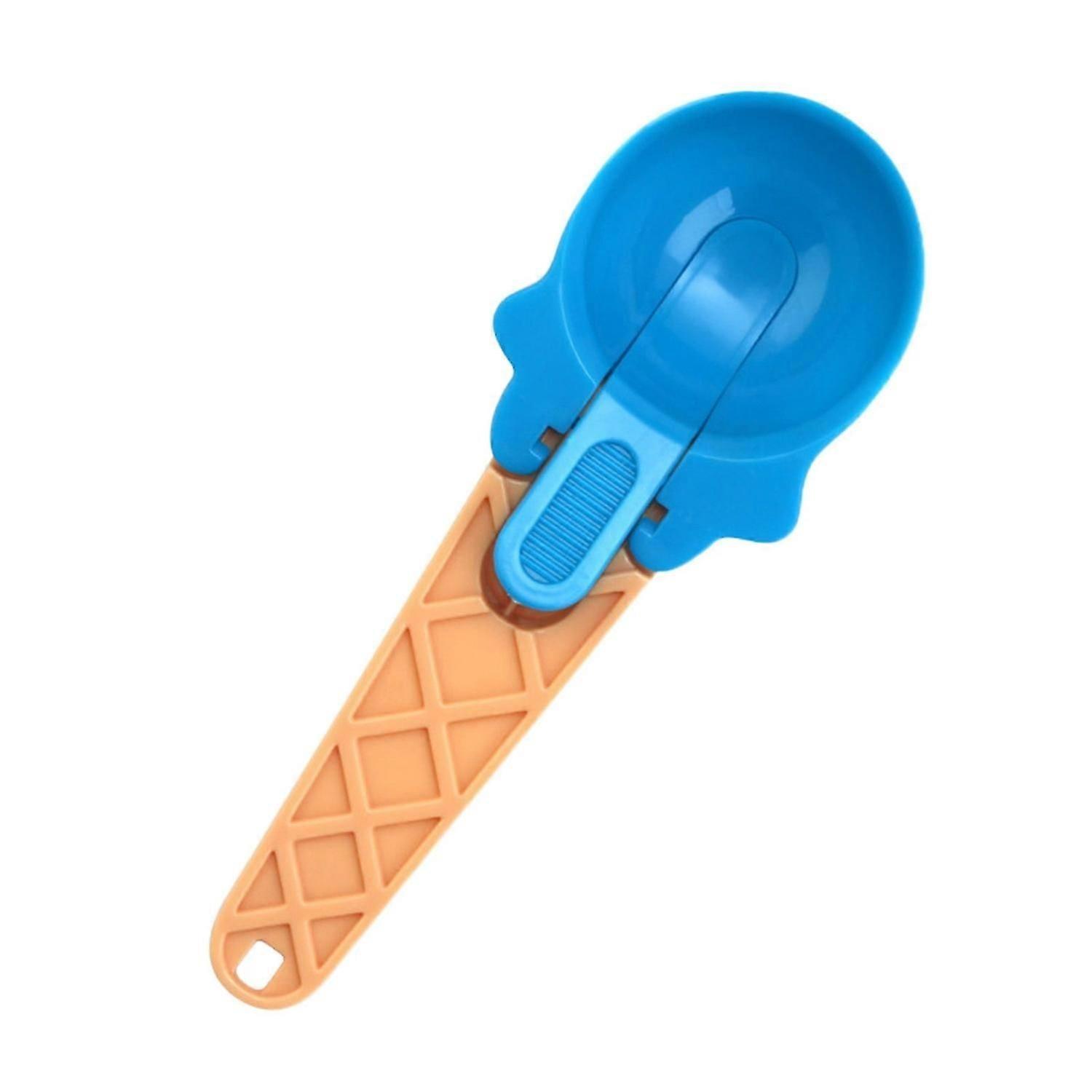 1 Pcs Multi-Purpose Plastic Scoop Large Capacity Spring Design Ice Cream Scoop Blue, Can Easily Hold
