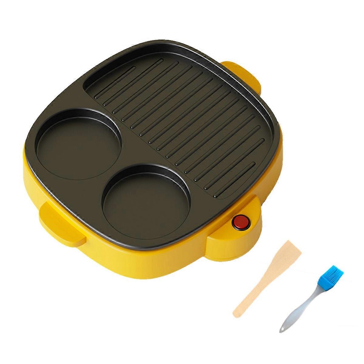 3 in 1 Electric Omelette Pan Barbecue Pan Electric Cooker Multifunction Non-Stick Hotpot Steamer St