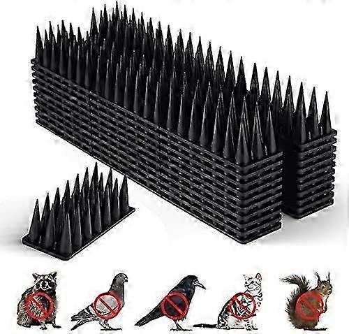 Bird Spikes Bird Deterrent Spikes For Small Birds Pigeon Squirrel Raccoon Cats Crow Bird Defender Spikes For Outside To Keep Birds Away Plastic Fenc
