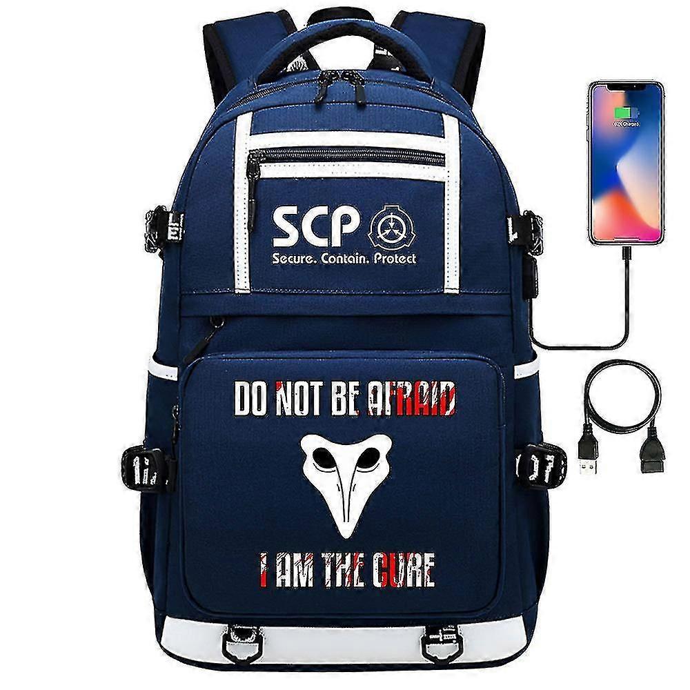Scp Ειδικές διαδικασίες περιορισμού Foundation Usb Backpack Bag - Φωτεινό Μαθητικό Bookbag Rucksack - Σχολική τσάντα μαθητή για ταξίδια