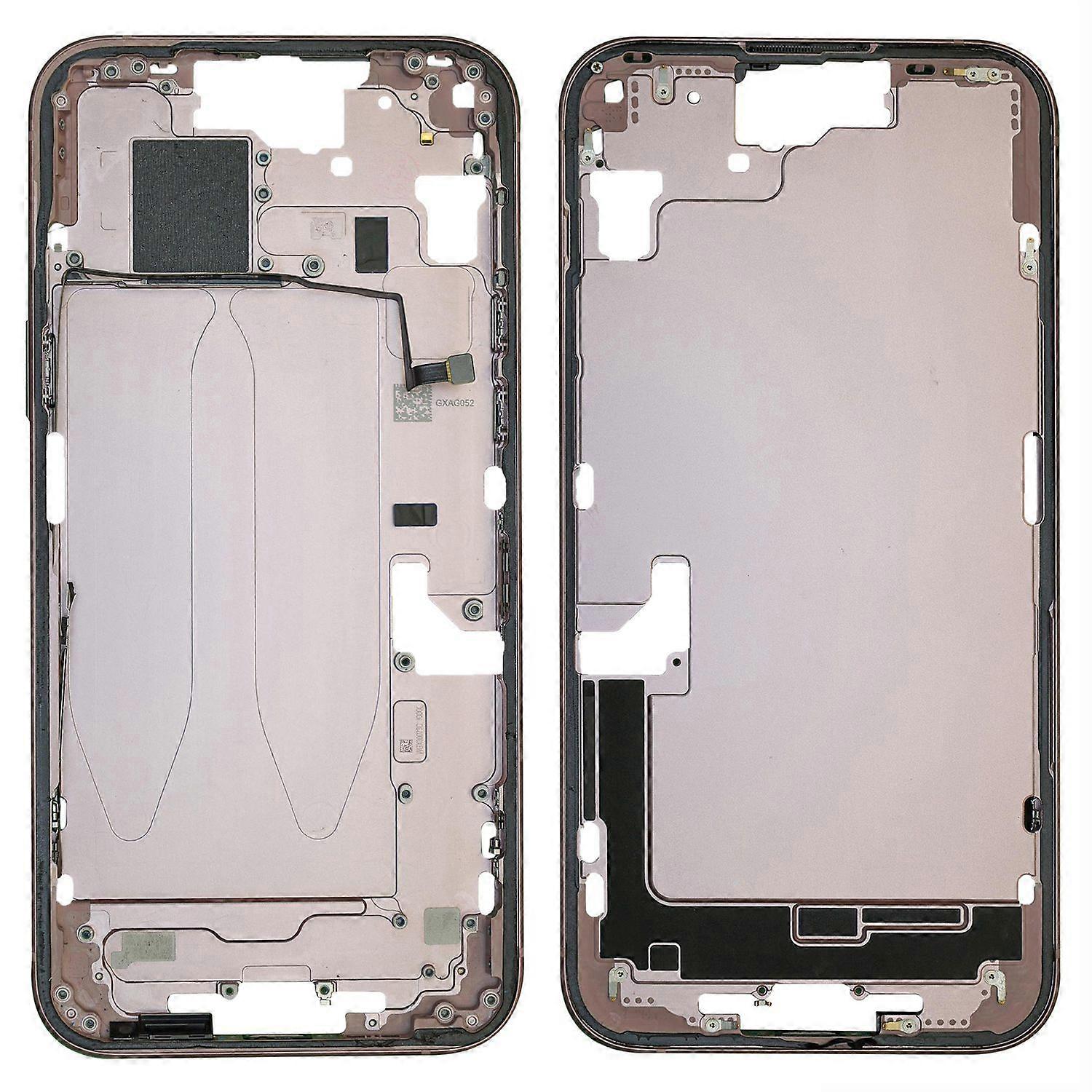 For iPhone 15 Plus Middle Plate Frame Replacement (Without Logo) (EU Version)-Pink