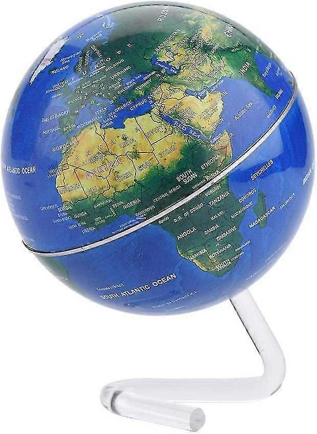 Earth Globe, Unique Rotating World Globe With Transparent Stand. Educational And Fun, compatible School, Children, Adults(blue)