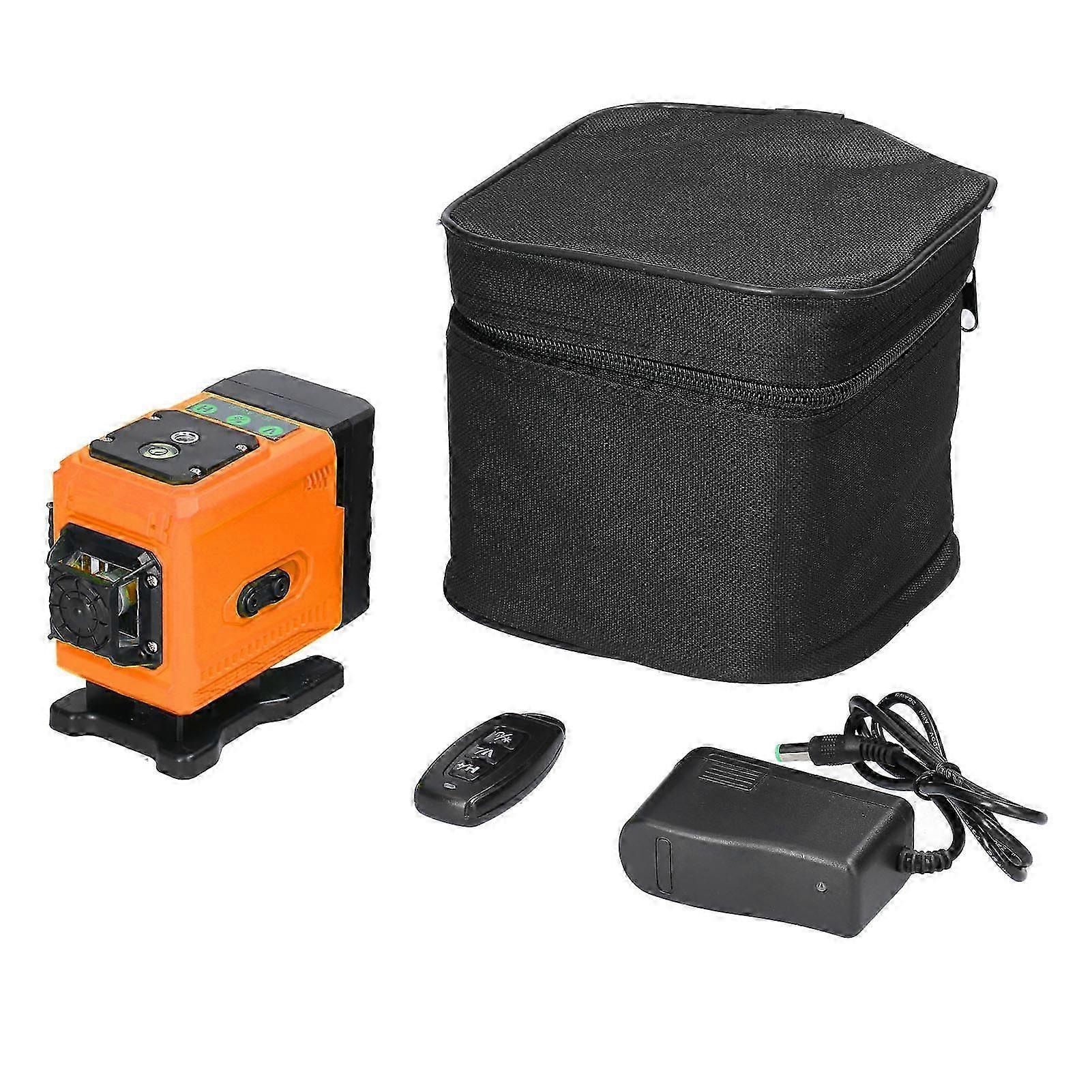 3D 12 Lines Laser Level Green Light Laser Level Machine 3 Self-leveling Machine Rechargeable Lithium Battery Leveling Tool