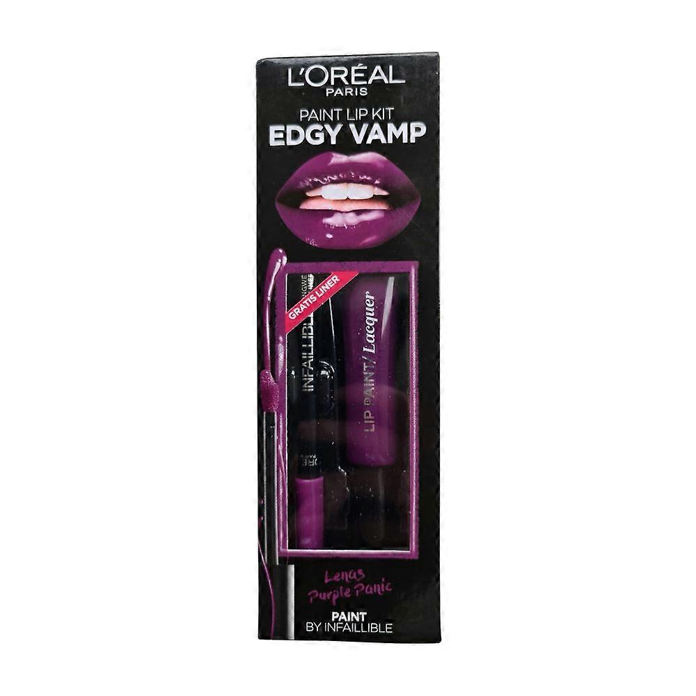 L'Oréal Paris Edgy Vamp Lip Paint Kit - Purple Panic