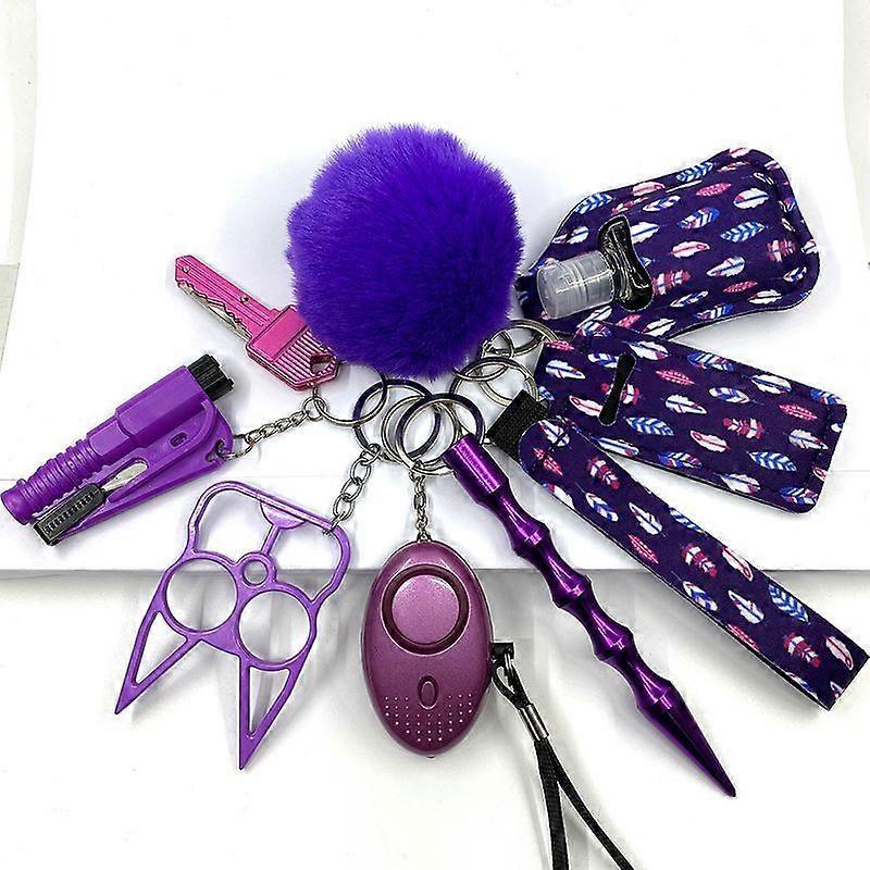 Minglan Self defense keychain Personal Security  Cute Mini Multi-function Keychain Girl Self-defense Guard Set