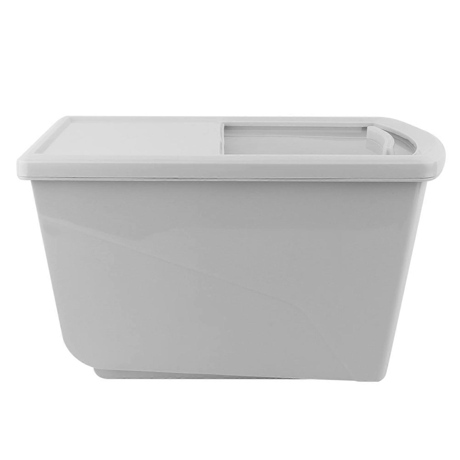 Convenient Use Pet Food Container With Sealed Keep Fresh Design, Mobile Pushable Cover And Transparent Window, Ideal For Kitchen And Pantry