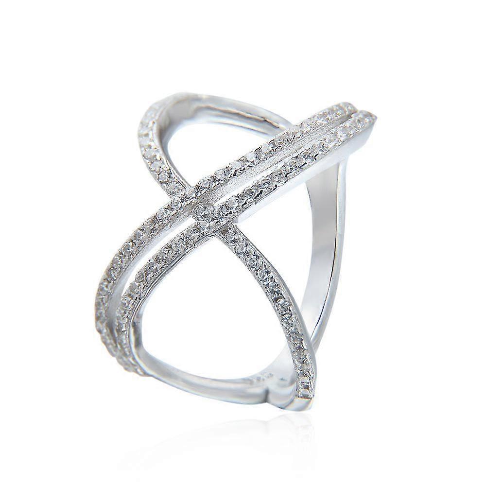 S925 sterling silver zircon urban fashion ring