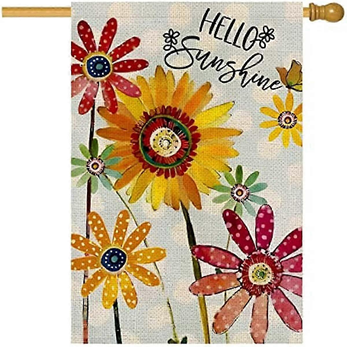 Hello Sunshine House Flag