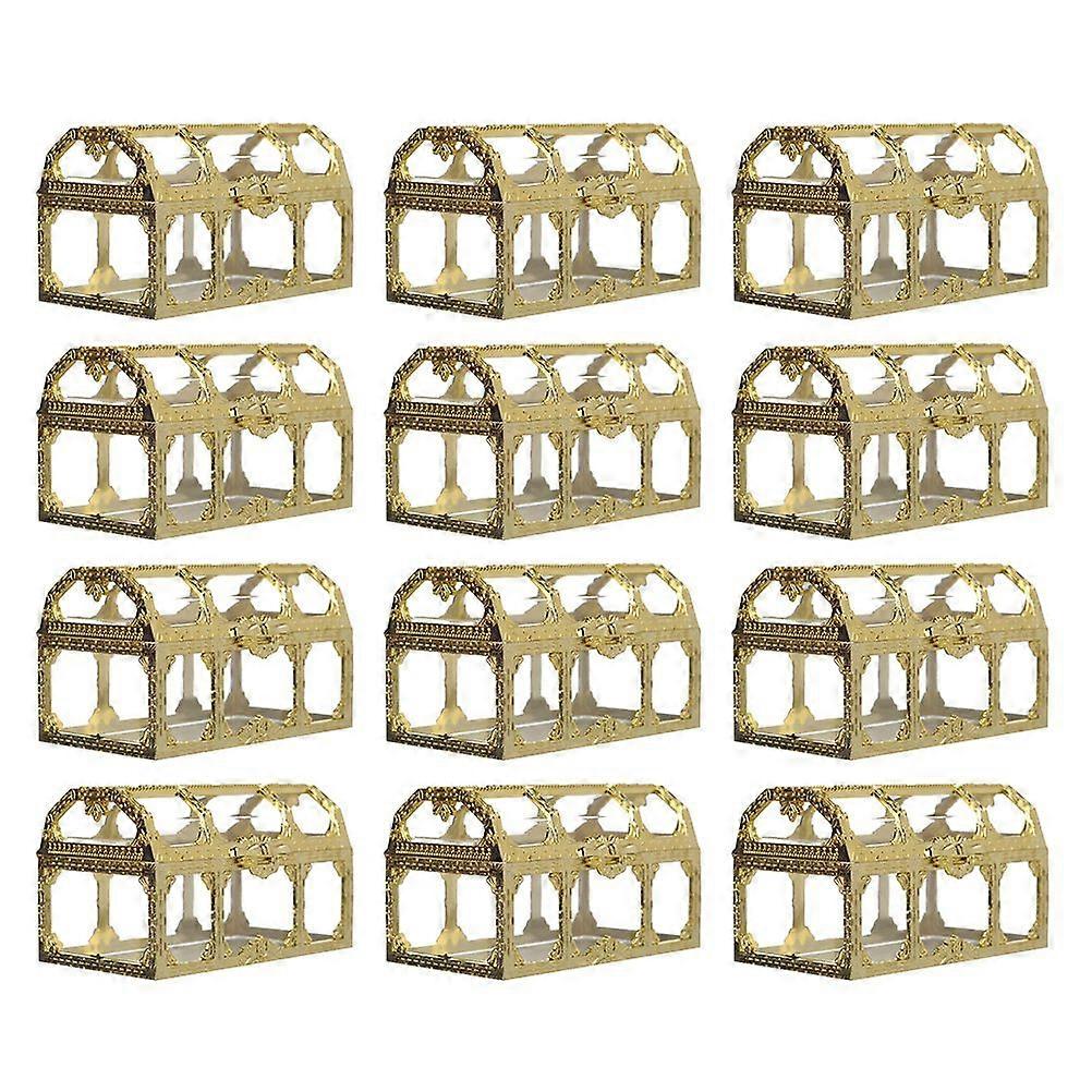12pcs Wedding Candy Boxes Treasure Gift Boxes Goodies Boxes Decorations