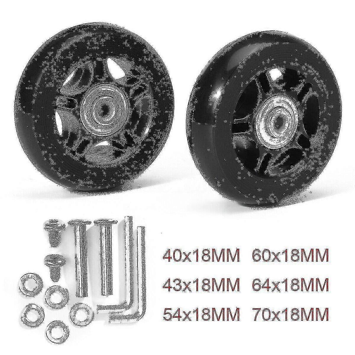 サイレントトロリーケーススーツケースユニバーサルホイールラバーランナースーツケースベアリング修理キット-45mm * 18mm-bebetter-AH