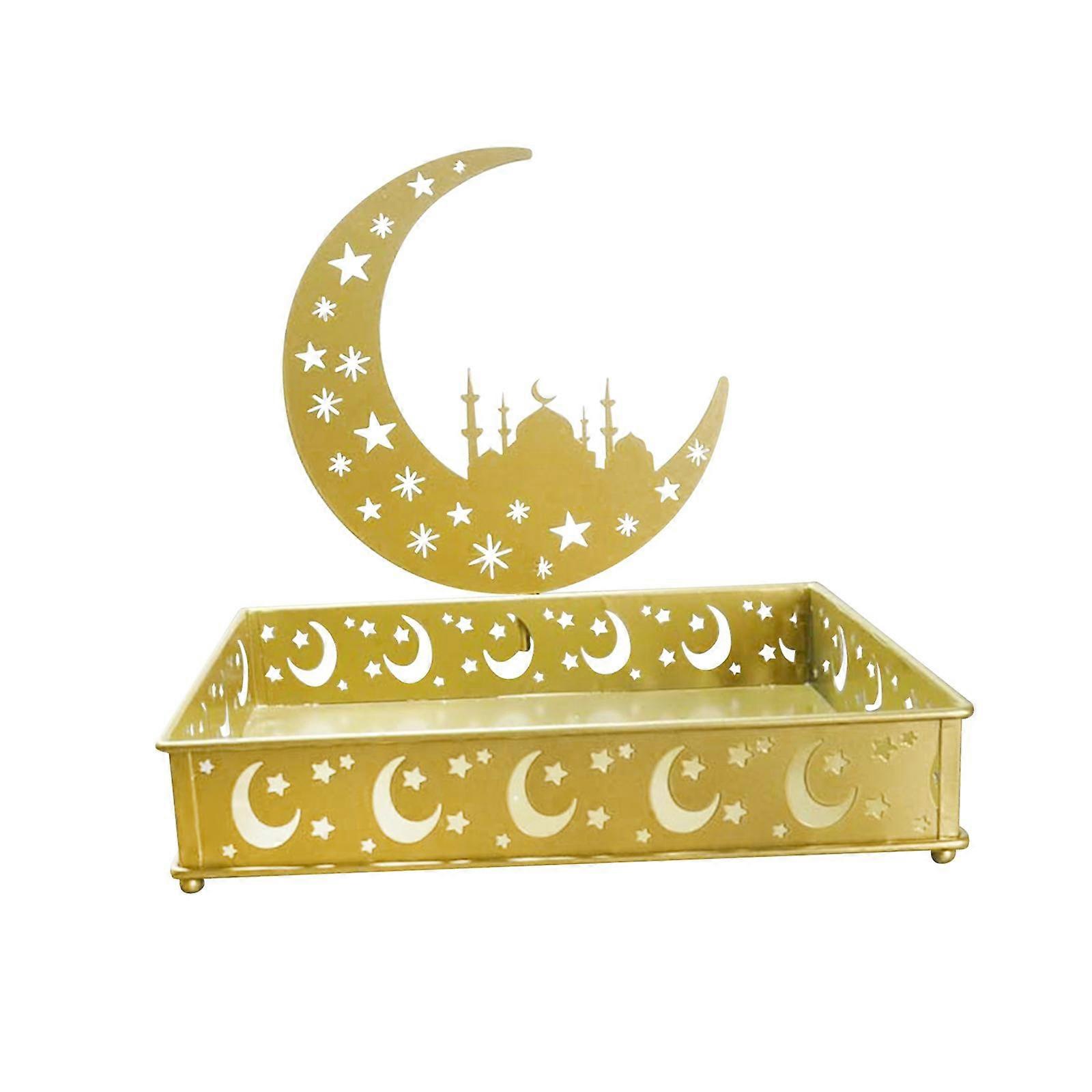 Eid Dessert Tray Moon Star Plate Tray Party Serving Tableware Ramadan Trays Eid