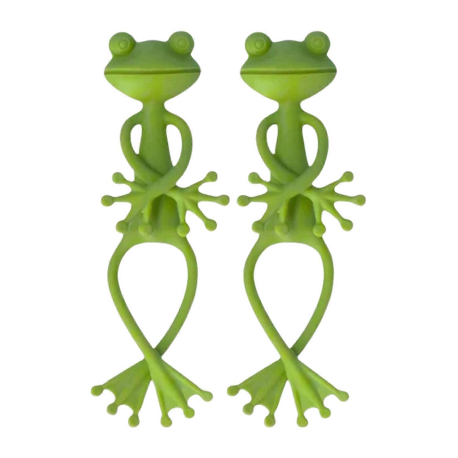 1 Pc/2 Pcs Green Frog Plant Stands Vine Plant Support Clips Succulent Plant Holder Frog Support for