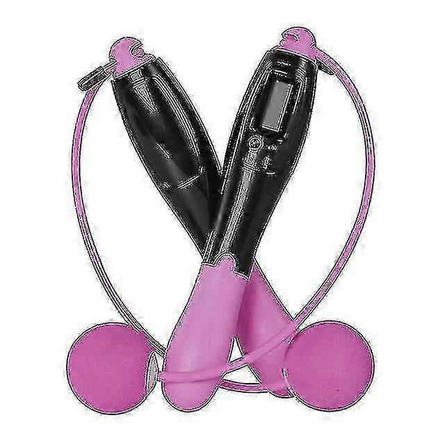 Jump Rope Electronic Counting Skipping Rope Count Function Cordless Long Ropepink