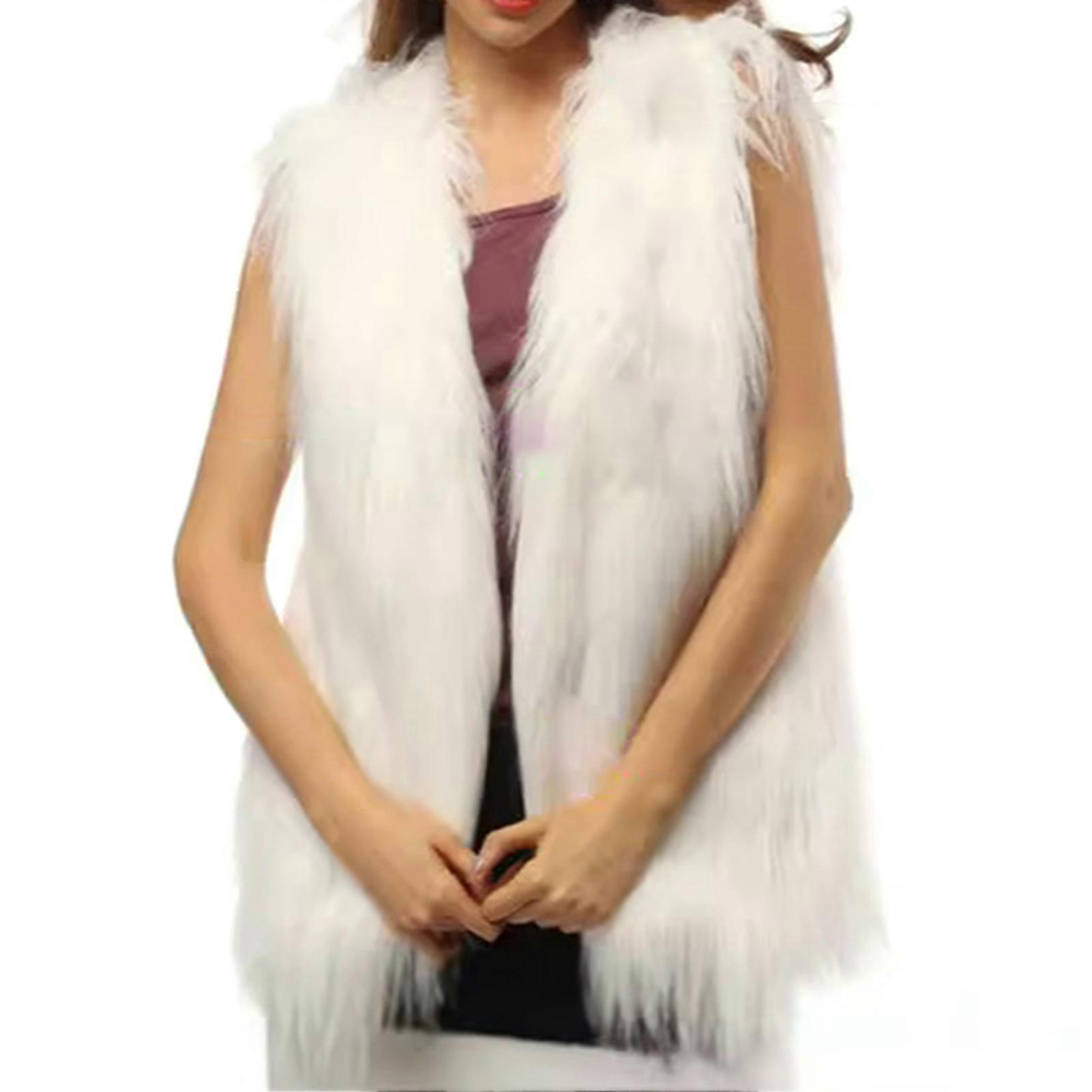 Γιλέκο με λαμπερή γούνα και ουράνιο τόξο, με φωτάκια, για γυναίκες και κορίτσια