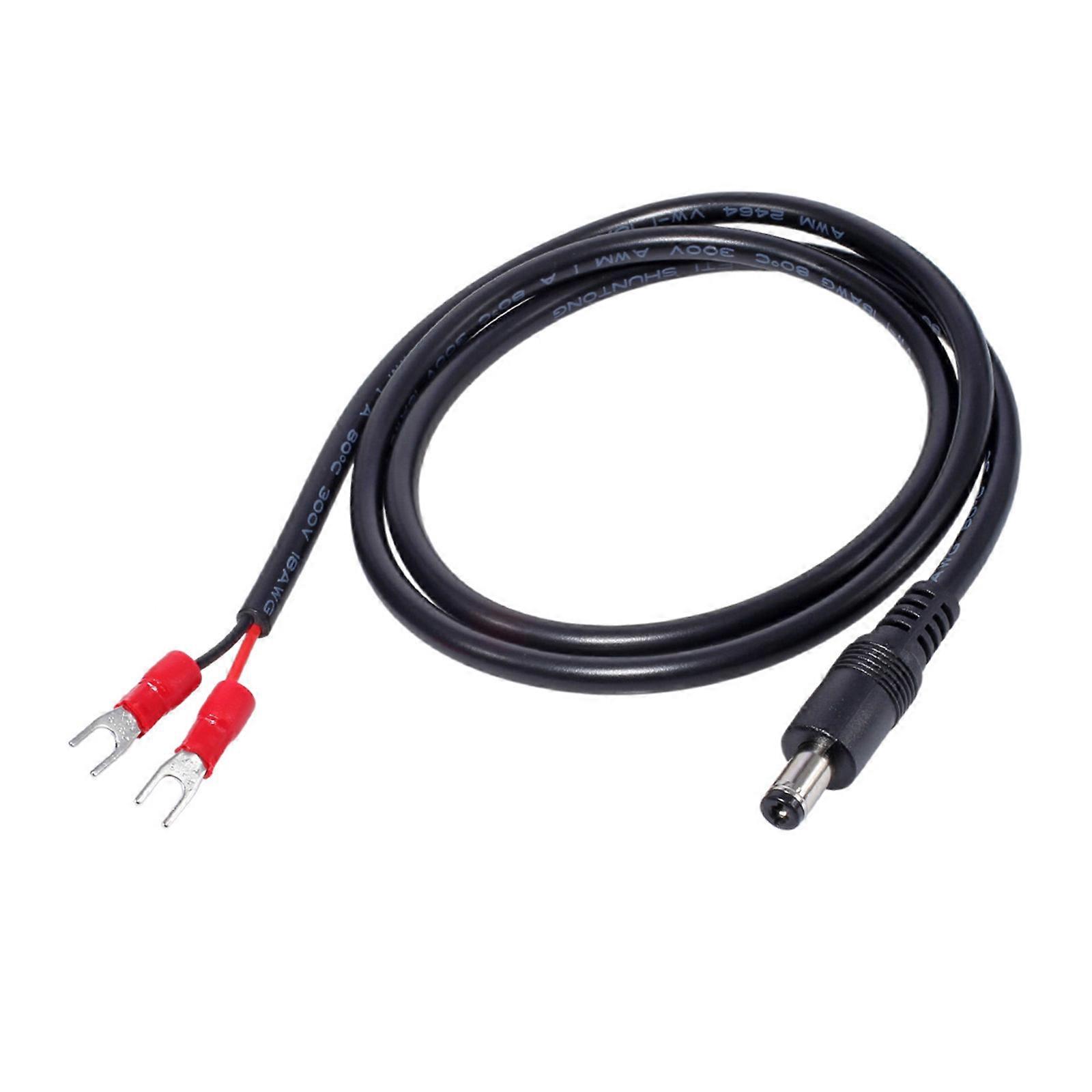 Universal DC5.5x2.1mm to 2 Pin Power Cable DC5521 to 2pin DC10A Charging Cord Wire for WiFi Router, Speaker, LED Lights big red