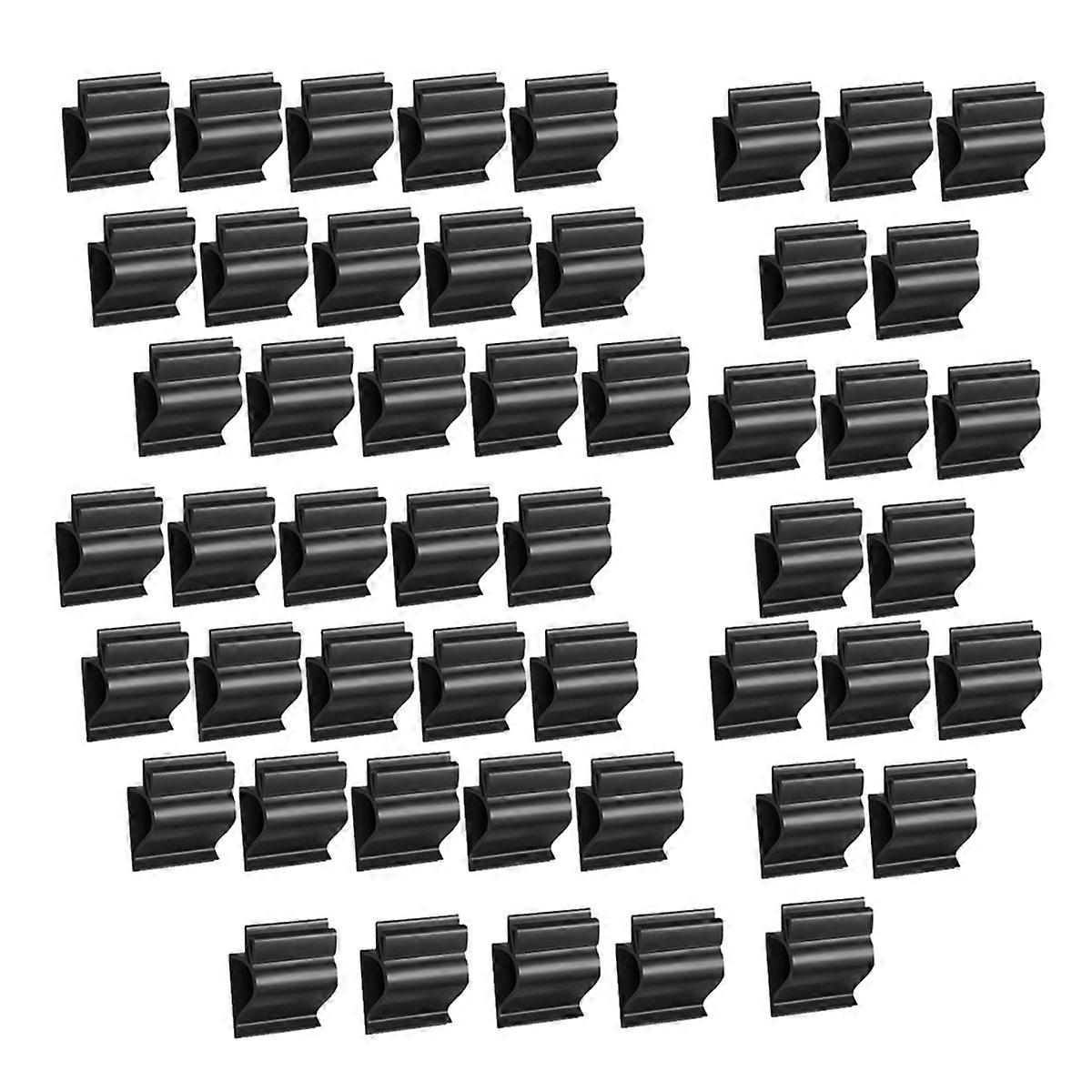 50 Pcs Black Sign Clip Food Tray Label Holder Plastic Buffet Food