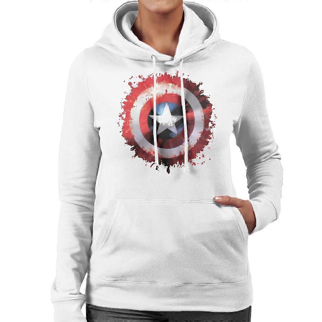 Moletom com Capuz Marvel Captain America Shield Paint Splat Avengers para Mulheres